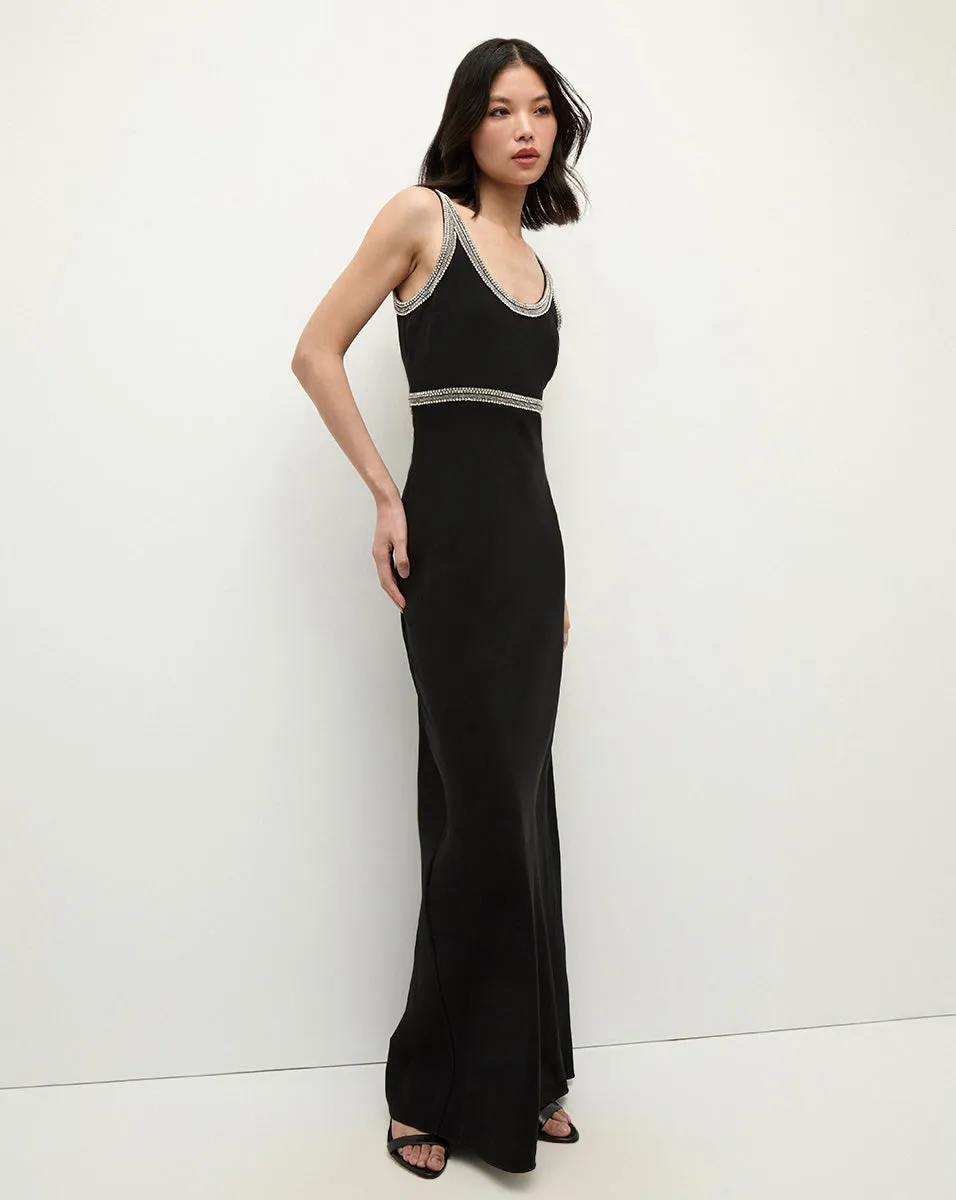 Flores Bead-Trim Maxi Dress