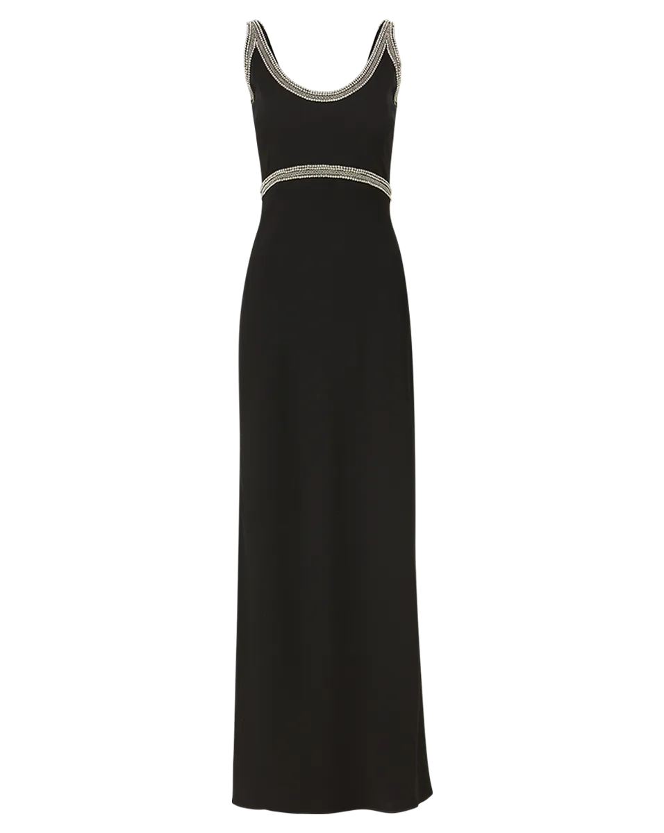 Flores Bead-Trim Maxi Dress