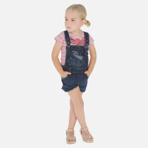 Mayoral Denim Skirt Overalls