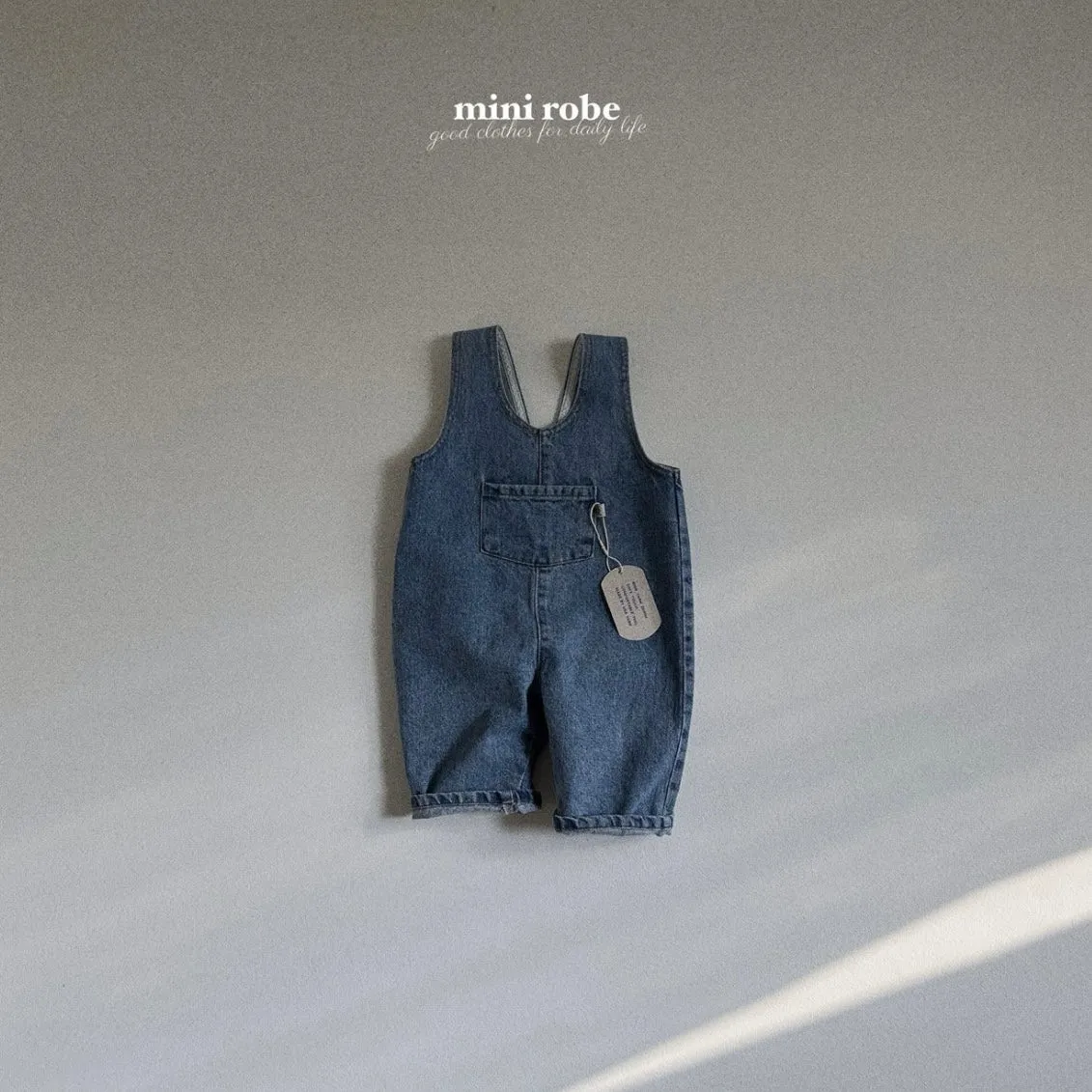 [minirobe] kangaroo denim overalls - SS24