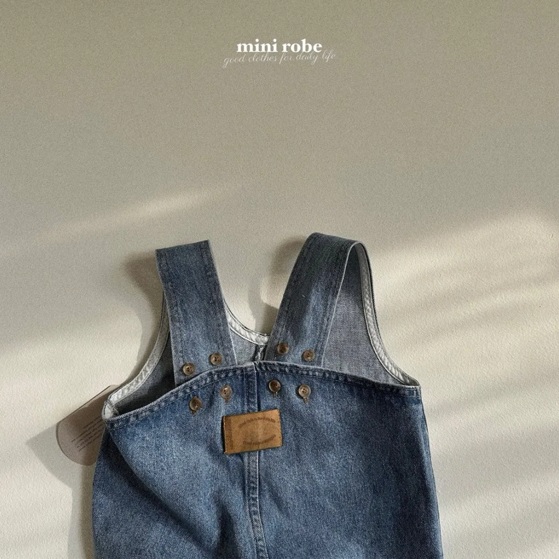 [minirobe] kangaroo denim overalls - SS24