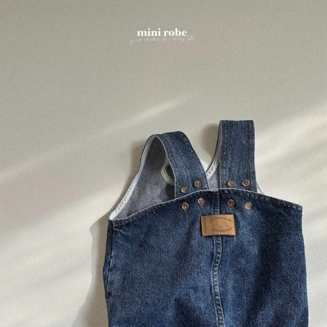 [minirobe] kangaroo denim overalls - SS24