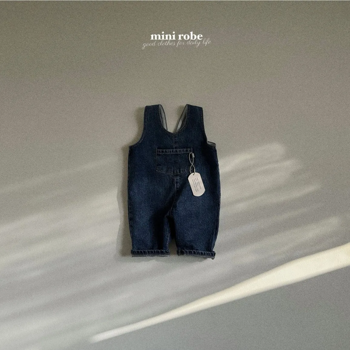 [minirobe] kangaroo denim overalls - SS24