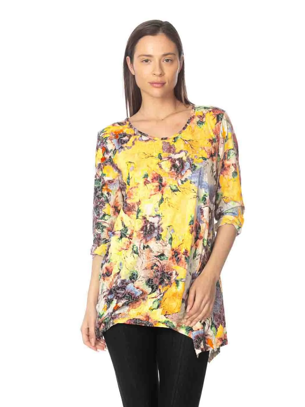 Tianello "Becki" Print Cotton Burnout "Asbury" Tunic
