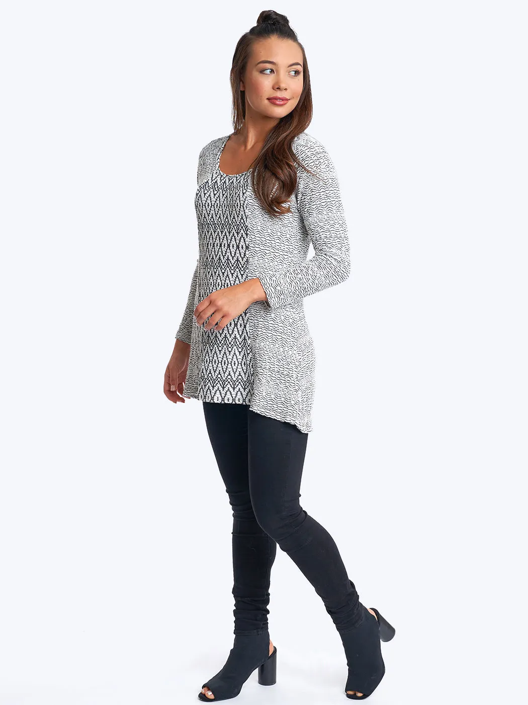 Tianello "Hagen" Jacquard Knit Jersey "Nao" Tunic
