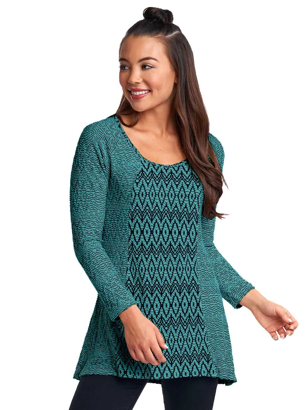 Tianello "Hagen" Jacquard Knit Jersey "Nao" Tunic