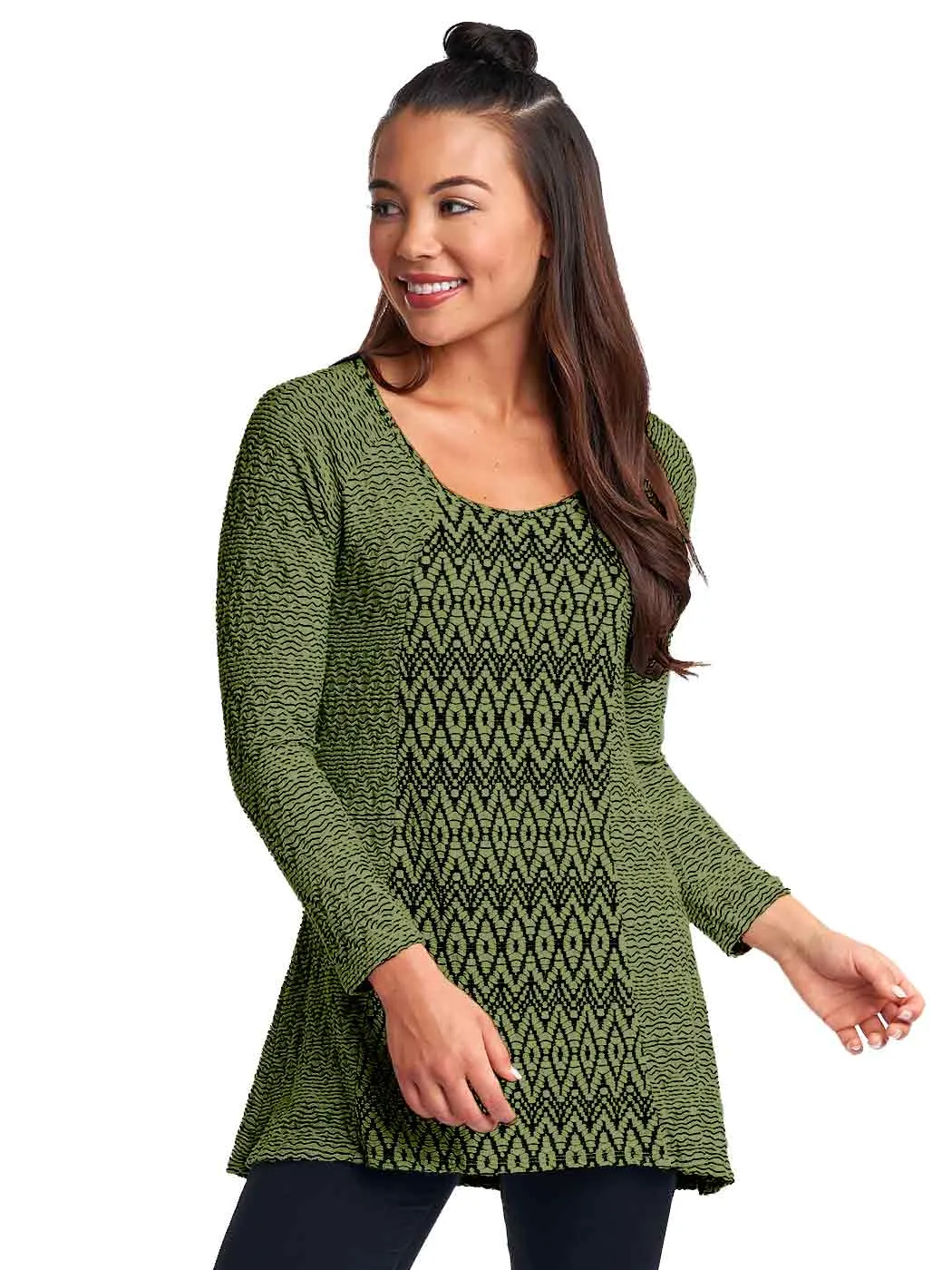 Tianello "Hagen" Jacquard Knit Jersey "Nao" Tunic