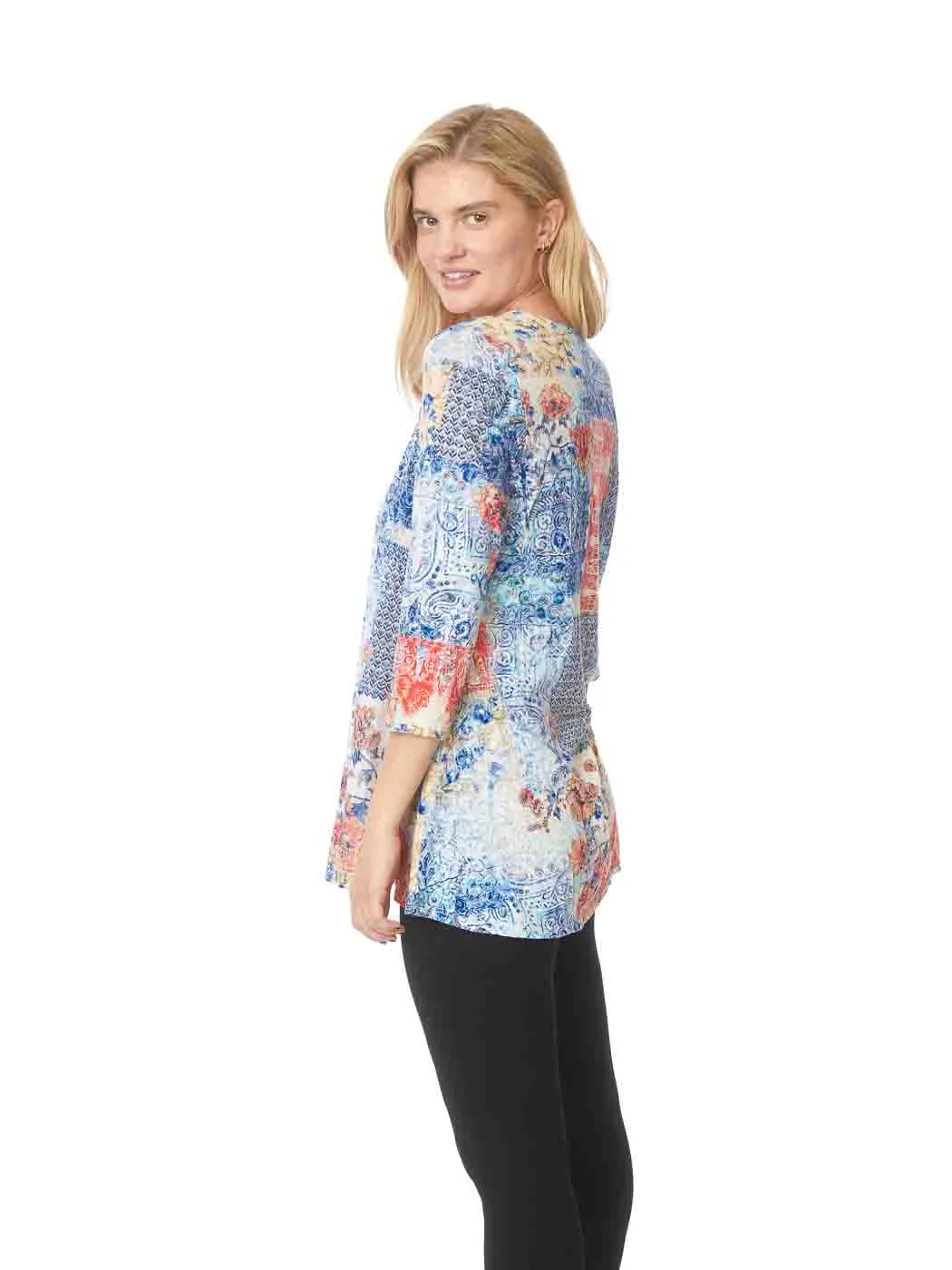 Tianello "Scarlet" Cotton Burnout "Leyton" Tunic XS-M