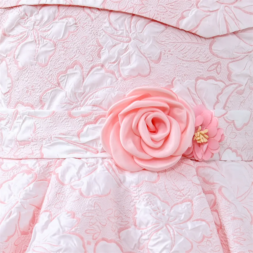 WA0161 2 to 7 Years Yoliyolei Layers Winter Dresses Jacket Coats Clothes for Toddler Baby Girls Kids Clothing 2 3 4 5 6 7 Years with Small Bag