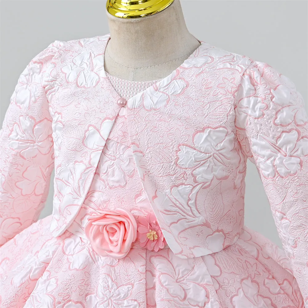 WA0161 2 to 7 Years Yoliyolei Layers Winter Dresses Jacket Coats Clothes for Toddler Baby Girls Kids Clothing 2 3 4 5 6 7 Years with Small Bag