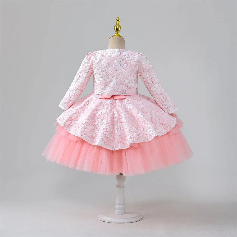 WA0161 2 to 7 Years Yoliyolei Layers Winter Dresses Jacket Coats Clothes for Toddler Baby Girls Kids Clothing 2 3 4 5 6 7 Years with Small Bag